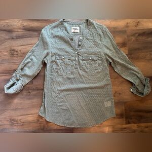 Holding Horses for Anthropologie Geometric Print Button-Down Shirt – Size 8